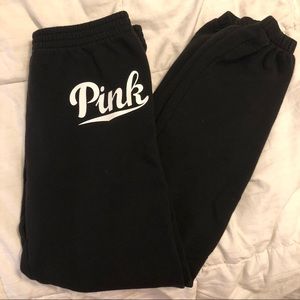 victoria’s secret pink black sweatpants
